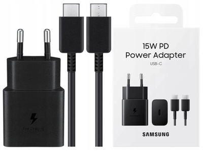 ORYGINALNA Ładowarka SAMSUNG Z KABLEM USB-C 15W Galaxy A34 A54 A14 5G