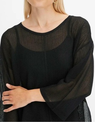 36/38 LUŹNY SWETER Z AŻUROWYM WZOREM