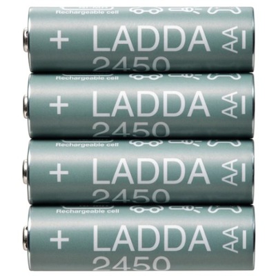 Grube paluszki akumulatorki baterie IKEA AA R6 2450mAH 4 szt.