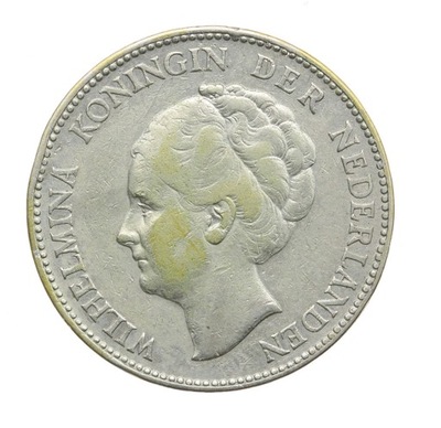 [M8666] Holandia 1 gulden 1924 srebro