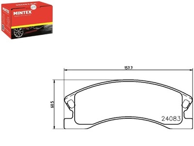 MINTEX КОМПЛЕКТ КОЛОДОК ТОРМОЗНЫХ 5093183AA K0509