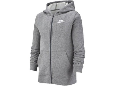 NIKE JUNIOR ROZPINANA BLUZA Z KAPTUREM BAWEŁNIANA