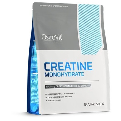 OstroVit Kreatyna 500 g 100% Creatine Monohydrate - Czysta bez dodatków