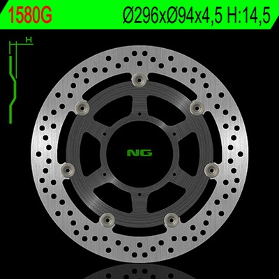 NG ДИСК ГАЛЬМІВНИЙ ПЕРЕД HONDA CB 600F/S HORNET ABS 07-13, CBR600F ABS 11-