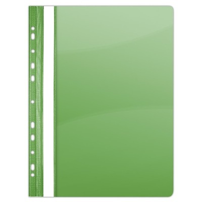 Skoroszyt PVC A4 twardy wpinany zielony 10szt
