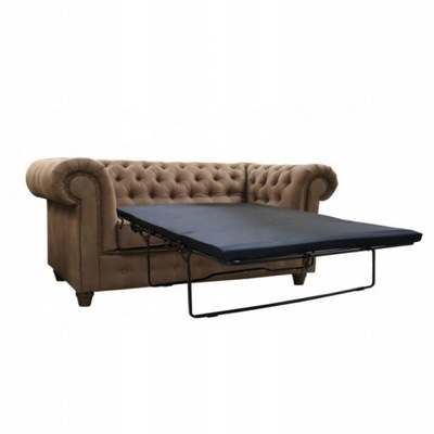 Sofa pikowana Soleno 2os z funkcją spania glamour