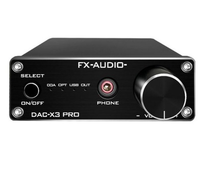 KONWERTER AUDIO DAC FX-AUDIO DAC-X3PRO WZMACNIACZ KARTA DŹWIĘKOWA