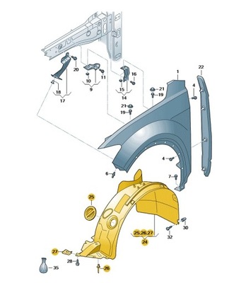 Підкрилок передні праве vw t-roc oe: 2ga809958c фото №1