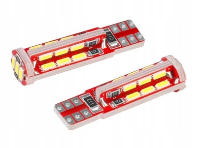 ЛАМПОЧКИ LEDOWE W5W 27X4014 SMD БЕЛЫЕ CANBUS 12V