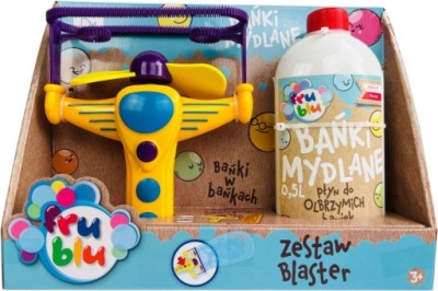 FRU BLU BAŃKI MYDLANE ZESTAW BLASTER PŁYN TM TOYS