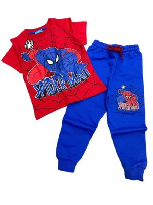 Komplet dres 122-128 7-8 joggers bluzka Spiderman bawełna i spodnie dresowe