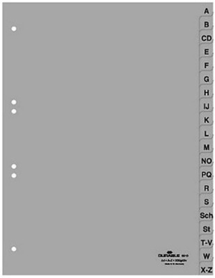 Przekładki A4 Durable alfabetyczne 20szt FG12-68