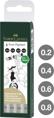 Cienkopis kreślarski Faber-Castell 02-0,8 4 sztuki