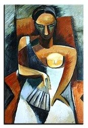 PABLO PICASSO - KOBIETA obraz malowany, 60x90 cm