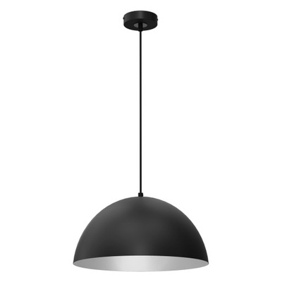 Lampa Sufitowa BETA Czarny Biały Metalowy Klosz 1xE27 35x90cm Lampa Wisząca