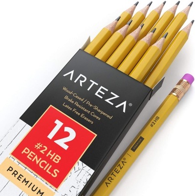 Ołówek z gumką Arteza 2 HB - paczka 12 szt