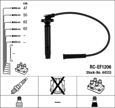 ПРОВОДА ЗАЖИГАНИЯ NGK RC-EF1206