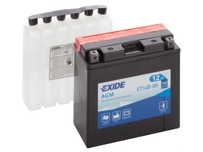 BATTERY EXIDE ET14B-BS YT14B-BS CT14B-BS 12AH  