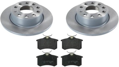 HART DISCOS + ZAPATAS PARTE TRASERA A3 LEON TOLEDO OCTAVIA GOLF JETTA SCIROCCO 253MM  