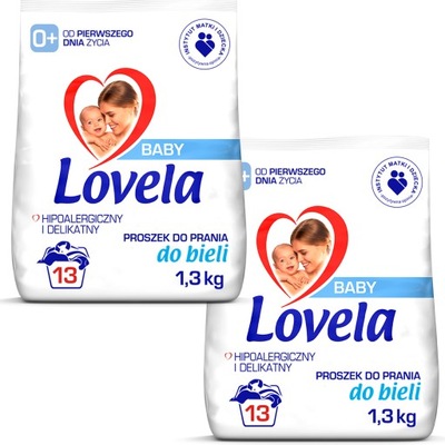 LOVELA HIPOALERGICZNY Proszek do prania białego 2,6kg