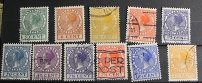 Holandia zestaw znaczków Królowa Wilhelmina K9