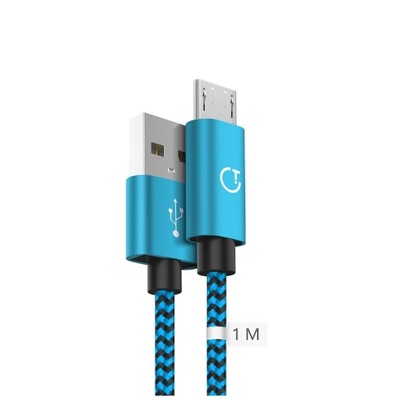 GRITIN KABEL USB MICROUSB MOCNY W OPLOCIE 2.4A 1m