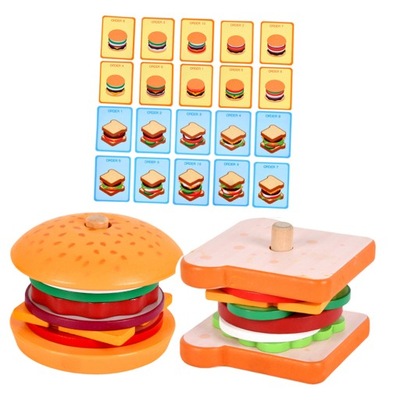 Zabawki edukacyjne z burgerami 2 zestawy