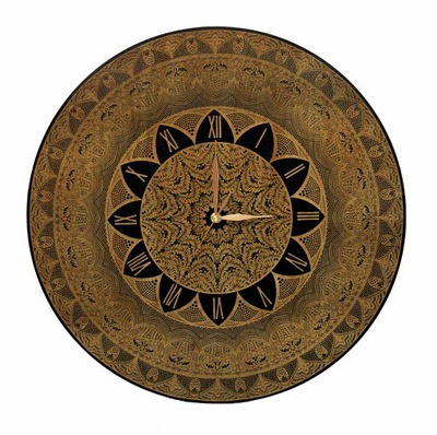 Zegar Duży Mandala Orientalny Glamour Szczęście