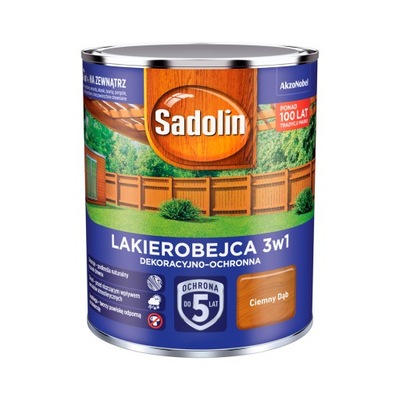 SADOLIN LAKIEROBEJCA 3w1 DEKORACYJNO-OCHRONNA 0,7L CIEMNY DĄB