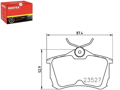 MINTEX TRINKELĖS STABDŽIŲ HONDA ACCORD MK VII 1.8 I 