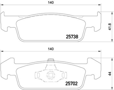 BREMBO P 68 060 КОМПЛЕКТ КОЛОДОК ШАЛЬМІВНИХ, ГАЛЬМА TARCZOWE