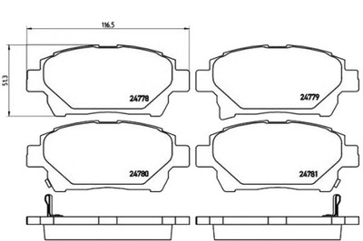 Brembo тормозные колодки тормозные aston martin cygnet 1.3 фото №1