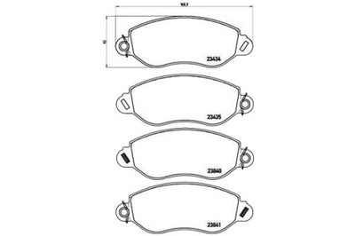 717732 BREMBO КОЛОДКИ ТОРМОЗНЫЕ FORD TRANSIT BOX (FA_ _) 01/00-05/06 / FORD