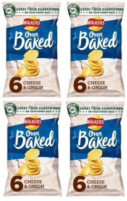 4x 150g WALKERS Oven Baked cheese chipsy UK
