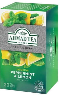 AHMAD TEA Peppermint & Lemon 20tb napar