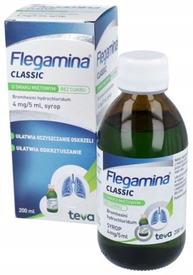 FLEGAMINA Bez Cukru syrop na kaszel mięta 200 ml