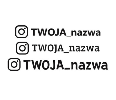 Naklejka Instagram Nazwa - Dużo Wzorów