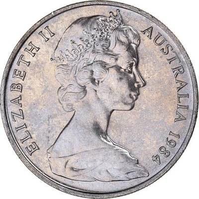 Moneta, Australia, Elizabeth II, 10 Cents, 1984, M