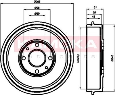 БАРАБАН ТОРМОЗНОЙ CITROEN NEMO 08- 1,4HDI