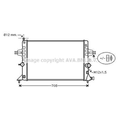 РАДИАТОР, СИСТЕМА ОХЛАЖДЕНИЯ ДВИГАТЕЛЯ AVA QUALITY COOLING OLA2440