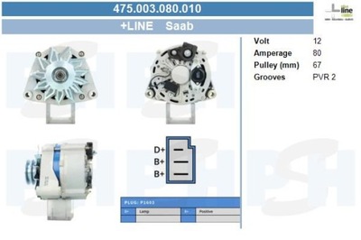 BV PSH 475.003.080.010 ALTERNADOR  