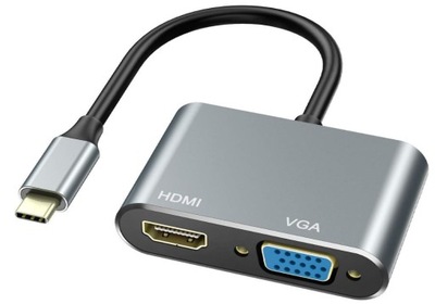 Adapter USB C na HDMI VGA z 4K HDMI, 1080P