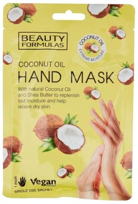 BEAUTY FORMULAS HAND MASK REGENERUJĄCA MASKA DO DŁONI COCONUT OIL 1 PARA