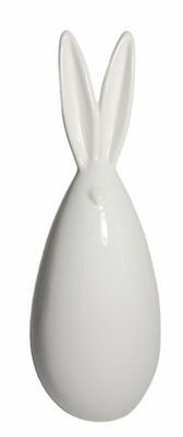 Figurka Wielkanocna Zając Ceramiczny Ozdoba 6x15 cm biała
