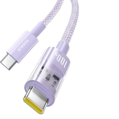 Kabel Baseus Gem USB-C do USB-C 100W 1m fioletowy