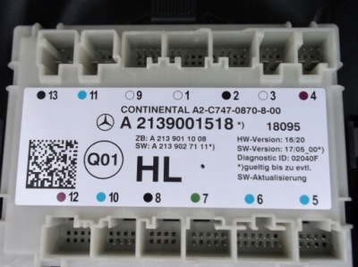 Mercedes s w222 lift '18r модуль дверь hl задняя левая фото №1