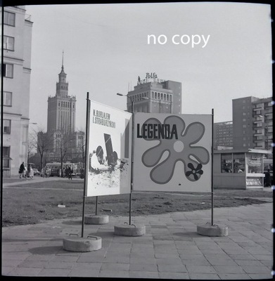 negatyw - klisza - centrum - Warszawa - kino - Legenda - Polska - PRL - 6x6