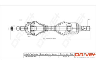 DRIVE+ PUSAŠIS PAVAROS OPEL CORSA 00-09 L 