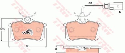 PADS BRAKE REAR VW SHARAN/T4 90-10 FROM SENSOR  