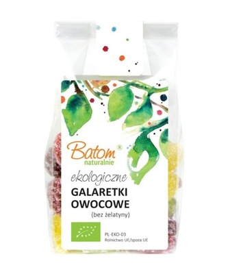 Galaretki owocowe bez żelatyny BIO 125g BATOM